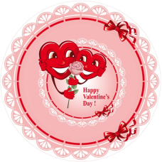 83528d Disc vafa Happy Valentine's day d14.5cm